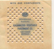 old vintage KALAMAZOO PARCHMENT PAPERS