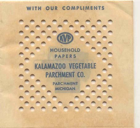 old vintage KALAMAZOO PARCHMENT PAPERS