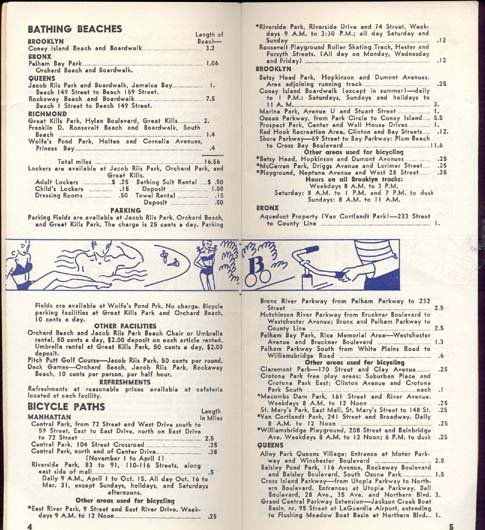 old vintage 1953 NEW YORK RECREATIONAL booklet