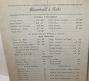 MARSHALL CAFE DINER MENU