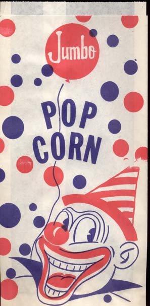 Jumbo Clown Popcorn Bag