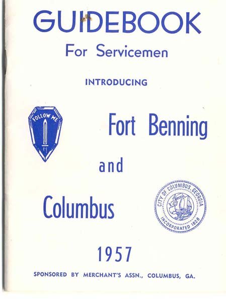 old vintage 1957 FORT BENNING Serviceman Booklet