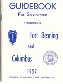 old vintage 1957 FORT BENNING Serviceman Booklet