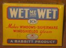 old vintage 1950s WET ME WET Full Box Window Clean Wipes