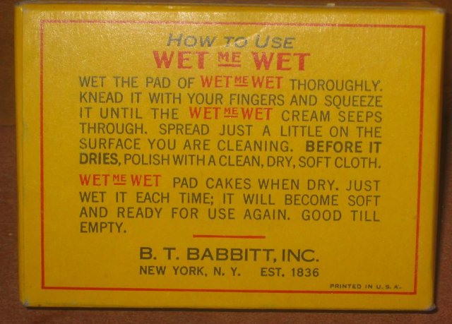 old vintage 1950s WET ME WET Full Box Window Clean Wipes