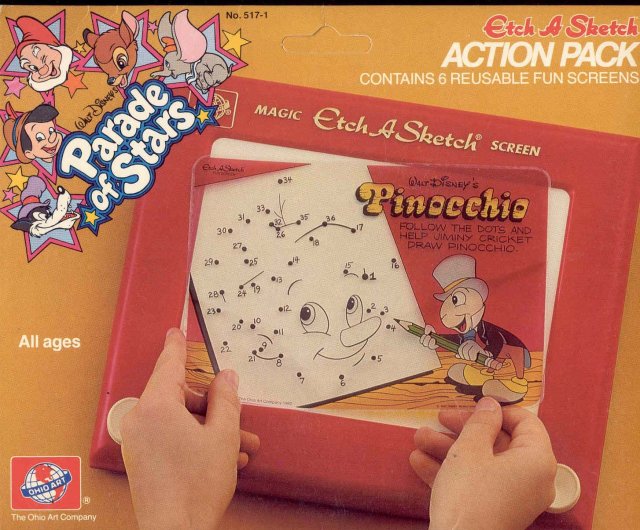 old vintage 1982 Etch A Sketch Fun Screens in