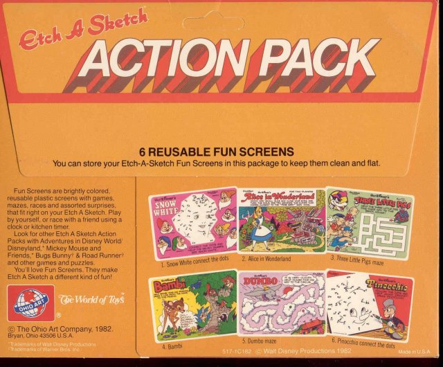 old vintage 1982 Etch A Sketch Fun Screens in