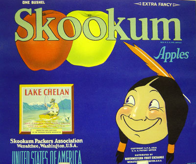 Skookum Indian Crate Label