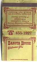 vintage DAKOTA HOUSE metallic matchbook