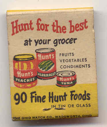 Hunts Tomato Burger Matchbook