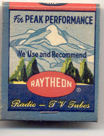 old vintage RAYTHEON Matchbook