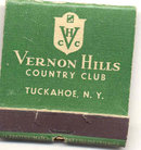 NY Mt. Vernon Hills Country Club Tuckahoe New York Matchbook