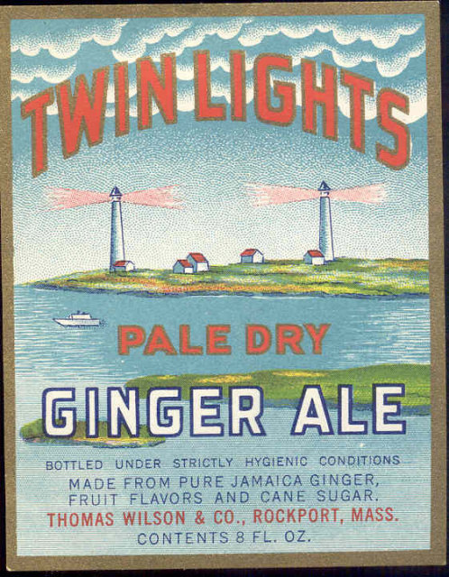 Twin Lights Gingerale Soda Label