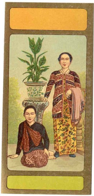 antique 1890s ART DECO Indian Fabric Dye Label