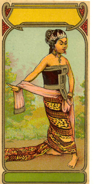 antique 1890s ART DECO Indian Fabric Dye Label