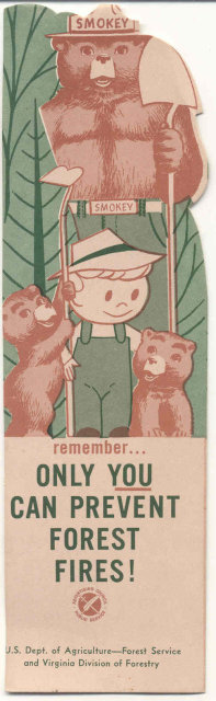 Smokey the Bear Diecut Bookmark