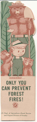 Smokey the Bear Diecut Bookmark