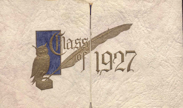 old vintage 1927 HIGH SCHOOL Commencement Invitation * KREIDER