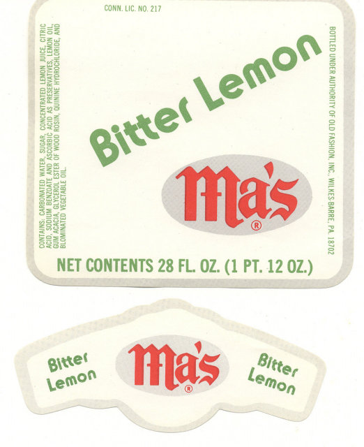 Bitter Lemon Mas Soda Labels