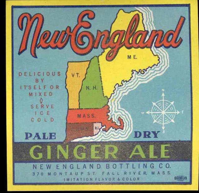 New England Ginger Ale Soda Label
