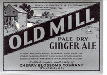 old vintage 1940s OLD MILL METALLIC Gingerale Soda Label