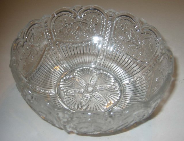 Floral Cut Glass Bowl