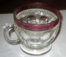 Cranberry Kings Crown Thumbprint Punch Glasses
