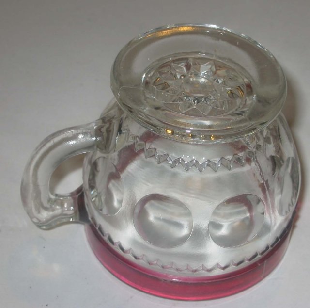 Cranberry Kings Crown Thumbprint Punch Glasses