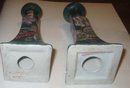 2 old vintage Ornate Floral Candlestick Holders