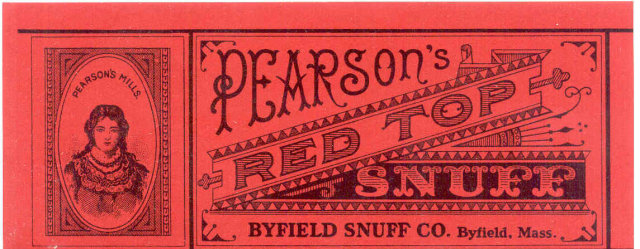 PEARSON'S RED TOP SNUFF LABEL