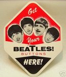 Beatles Button Vending Paper Card