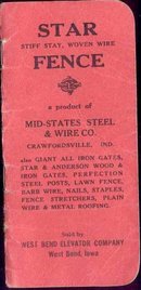 old vintage 1940s STAR FENCE WIRE Notebook used