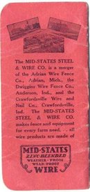old vintage 1940s STAR FENCE WIRE Notebook used