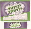 2 old vintage TUTTI FRUTTI SODA LABELS