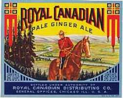 Royal Canadian Gingerale Soda Label