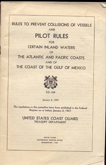 old vintage 1957 U.S. COAST GUARD Pilot Rules Booklet