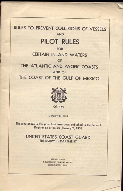 old vintage 1957 U.S. COAST GUARD Pilot Rules Booklet