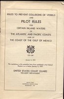 old vintage 1957 U.S. COAST GUARD Pilot Rules Booklet
