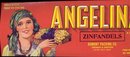 old vintage 1940s TOKAY ANGELINA GRAPE label