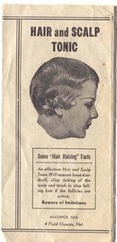 old vintage Hair Tonic Ad Pamphlet