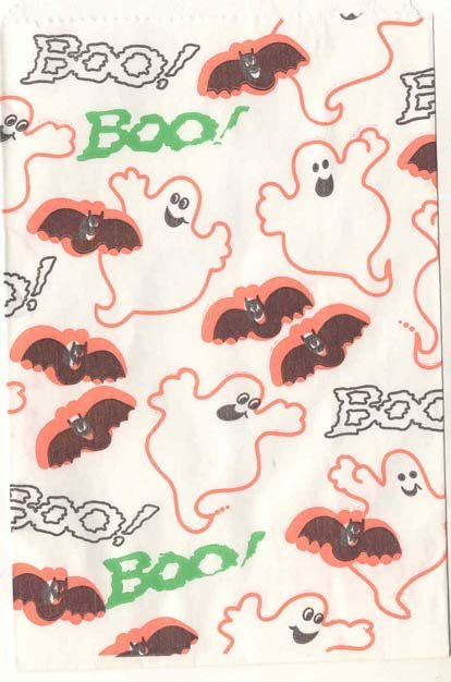 old vintage 1960s Halloween Boo Bag