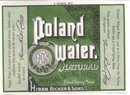 Hiram Walker Poland Water Label 1930s