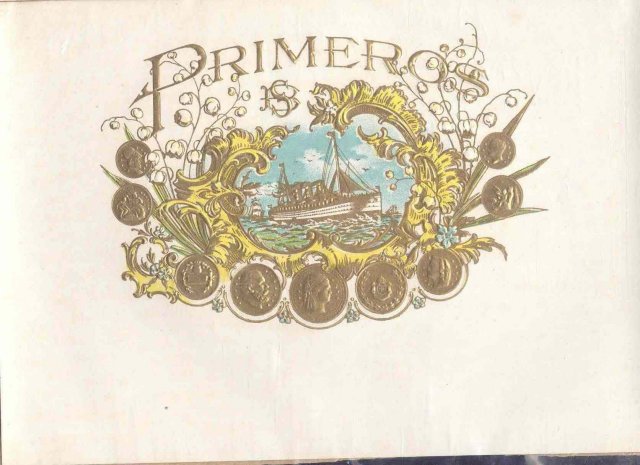 old vintage PRIMEROS TOBACCO LABEL