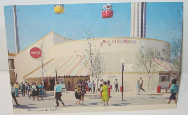 old vintage 1968 COCA COLA SODA postcard ~ Worlds Fair