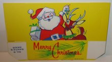 old vintage 1950s SANTA CLAUS CANDY Christmas Box
