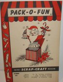 old vintage 1957 CHRISTMAS CRAFT Magazine ~ pack o fun scrap