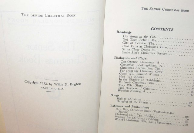 Senior Christmas booklet 1932