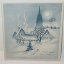 old vintage SILENT NIGHT Holiday Greeting Card * Harrison