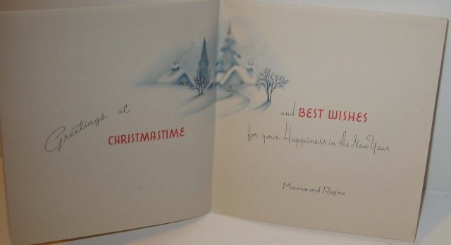 old vintage SILENT NIGHT Holiday Greeting Card * Harrison