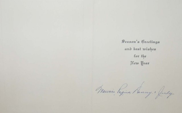 old vintage POINSIETTA FLOWER Xmas Card